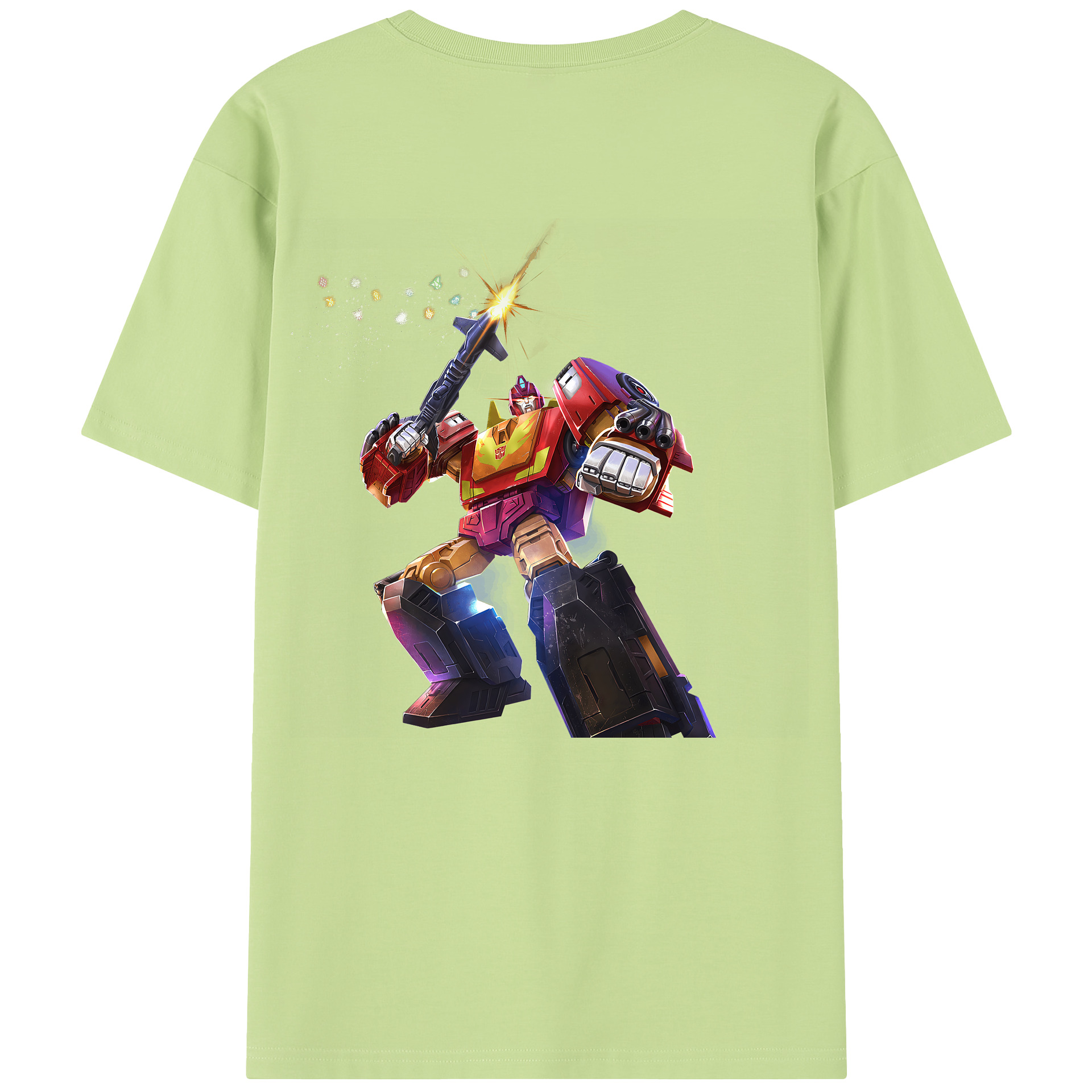 （画像用） Transformers トランスフォーマー 綿100％半袖Tシャツ（背面プリント）